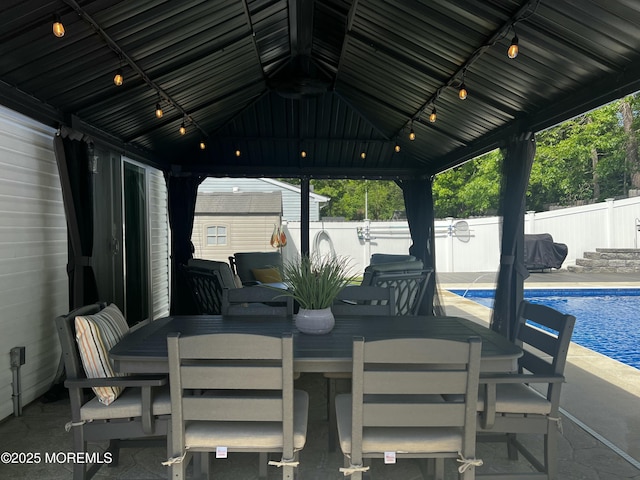 16 Constitution Dr, Howell, NJ 07731 - view of patio featuring outdoor dining space and a gazebo