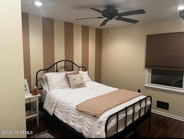 16 Constitution Dr, Howell, NJ 07731 - bedroom with wood finished floors, recessed lighting, and a ceiling fan