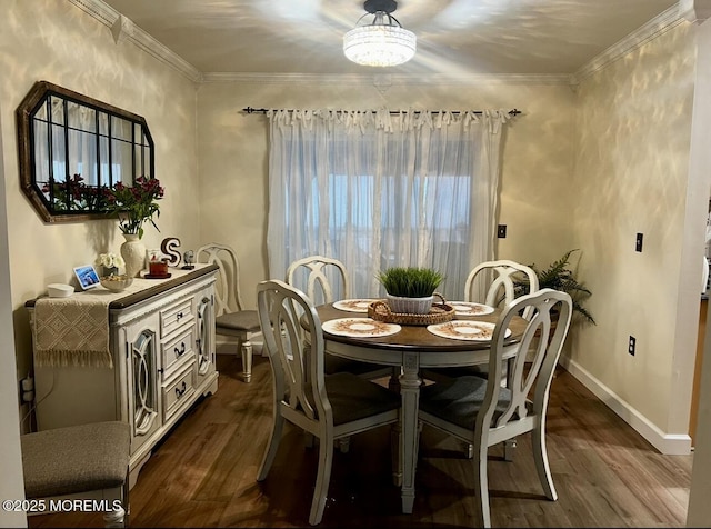 16 Constitution Dr, Howell, NJ 07731 - dining room featuring dark wood-style flooring and ornamental molding