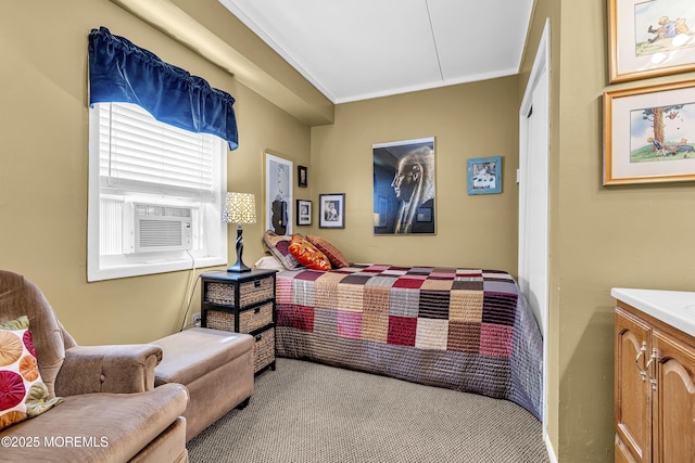 28 Fremont Ave Unit B12, Seaside Heights, NJ 08751 - carpeted bedroom featuring crown molding and cooling unit