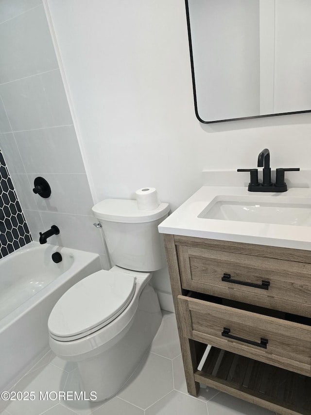 412 Ridge Ave, Neptune Township, NJ 07753 - bathroom featuring vanity, shower / bath combination, and tile patterned floors