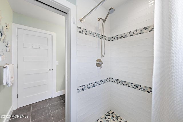 6 Pearce Ct, Manasquan, NJ 08736 - bathroom featuring tiled shower and tile patterned floors