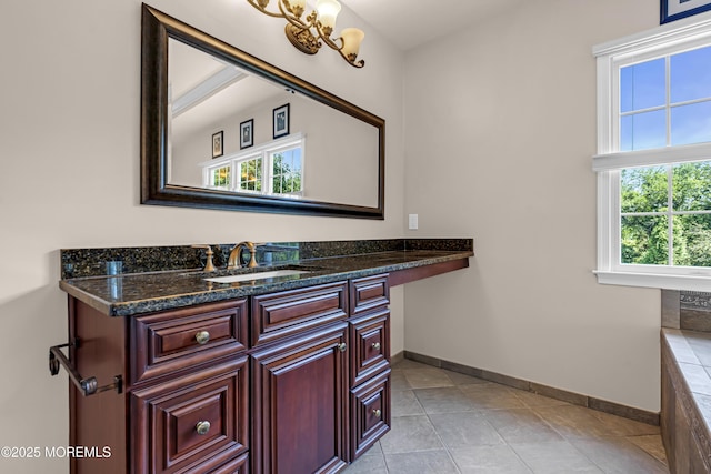 4 Geraldine Ct, Farmingdale, NJ 07727 - bathroom with vanity and tile patterned floors
