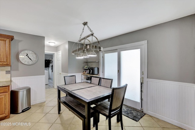 8 Shadow Ridge Ct, Howell, NJ 07731 - dining room with a wainscoted wall and light tile patterned flooring