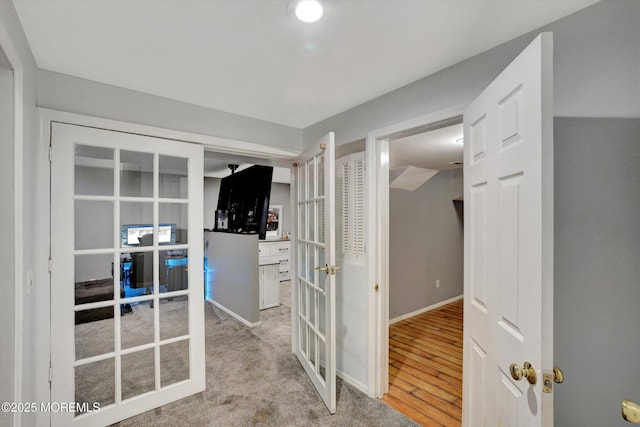 8 Shadow Ridge Ct, Howell, NJ 07731 - hallway featuring french doors and baseboards