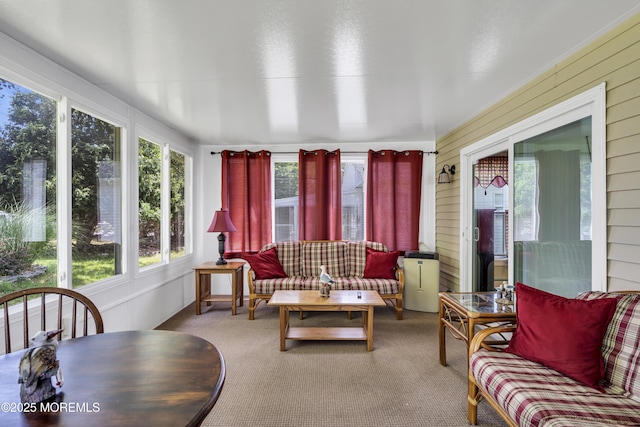 3 Redlands Ct, Toms River, NJ 08757 - sunroom featuring carpet floors and wood walls