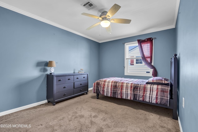 3 Redlands Ct, Toms River, NJ 08757 - carpeted bedroom with ornamental molding and ceiling fan