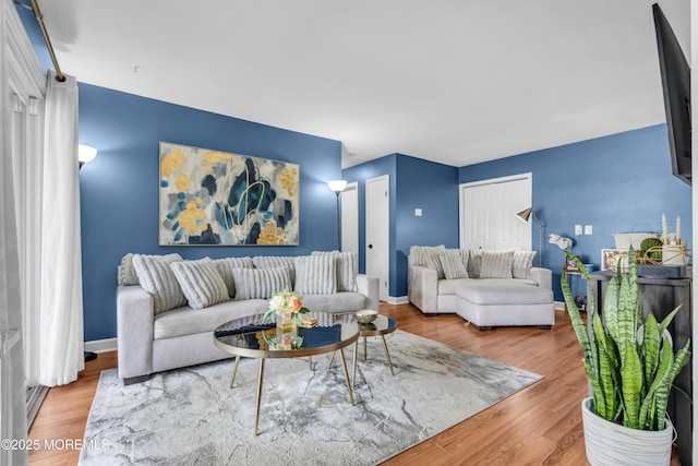 193 Sierra Ct, Woodbridge, NJ 07095 - living room featuring wood finished floors and baseboards
