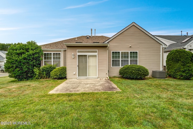 41 Sunrise Bay Blvd, Little Egg Harbor, NJ 08087 - rear view of property with a patio area, a yard, and a shingled roof