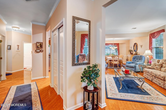 41 Sunrise Bay Blvd, Little Egg Harbor, NJ 08087 - hall featuring light wood-style floors and crown molding