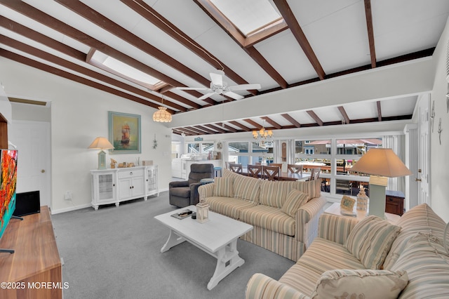 8 Ralph Ln, Beach Haven West, NJ 08050 - living room with ceiling fan and beamed ceiling
