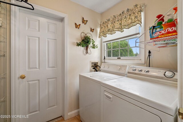 54 Storm Jib Ct, Bayville, NJ 08721 - washroom featuring washer and clothes dryer and light tile patterned floors