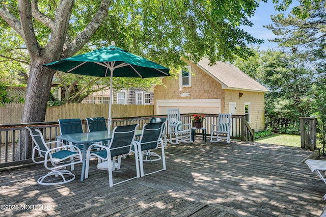 340 Main Ave, Bay Head, NJ 08742 - wooden deck with outdoor dining area