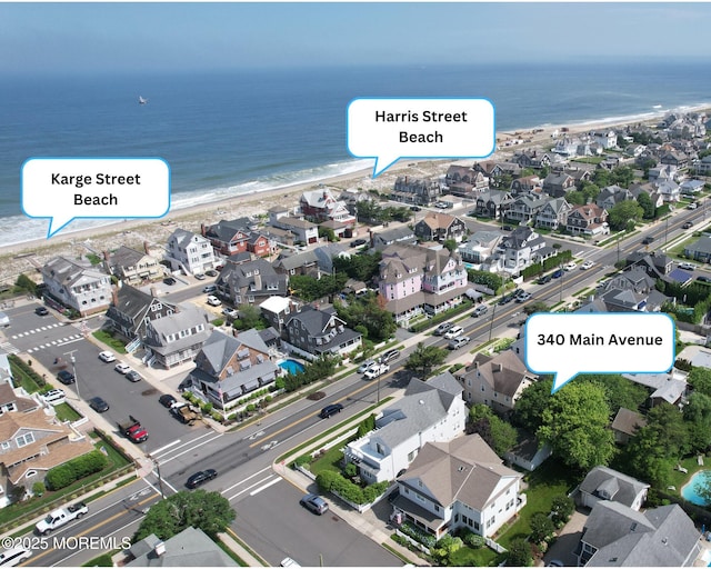 340 Main Ave, Bay Head, NJ 08742 - aerial view of residential area featuring waterfront with a beach