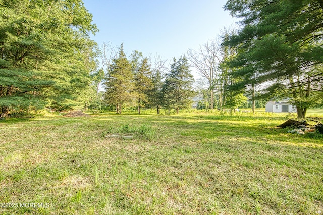 74 Squankum Rd, Tinton Falls, NJ 07724 - view of grassy yard with a storage shed