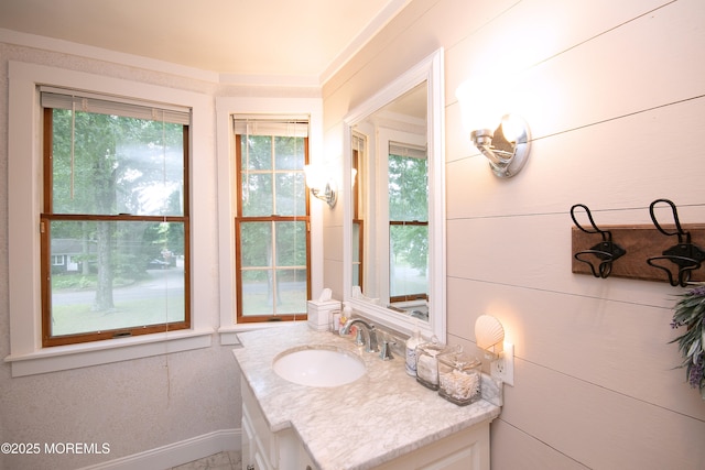 74 Squankum Rd, Tinton Falls, NJ 07724 - bathroom featuring vanity and baseboards