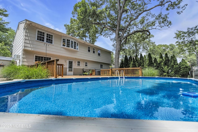 27 Greenhill Dr, Brick, NJ 08724 - outdoor pool featuring a wooden deck