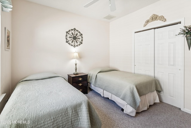18 Osprey Pl, Barnegat, NJ 08005 - bedroom with a closet, carpet floors, and a ceiling fan