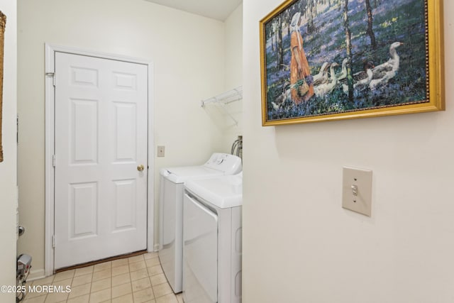 18 Osprey Pl, Barnegat, NJ 08005 - laundry room with washing machine and clothes dryer and light tile patterned floors