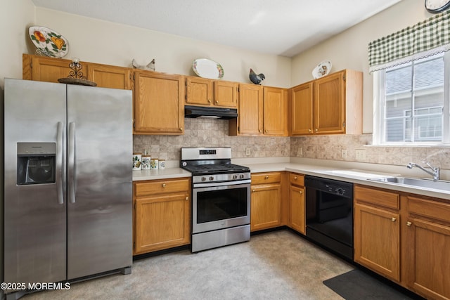 18 Osprey Pl, Barnegat, NJ 08005 - kitchen featuring appliances with stainless steel finishes, under cabinet range hood, light countertops, and tasteful backsplash