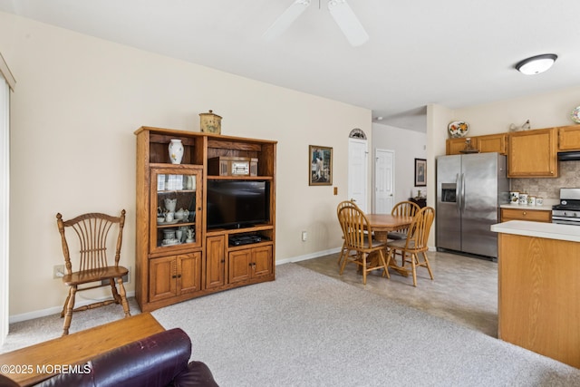 18 Osprey Pl, Barnegat, NJ 08005 - living area with light carpet and ceiling fan