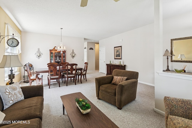 18 Osprey Pl, Barnegat, NJ 08005 - living room with light carpet and a chandelier