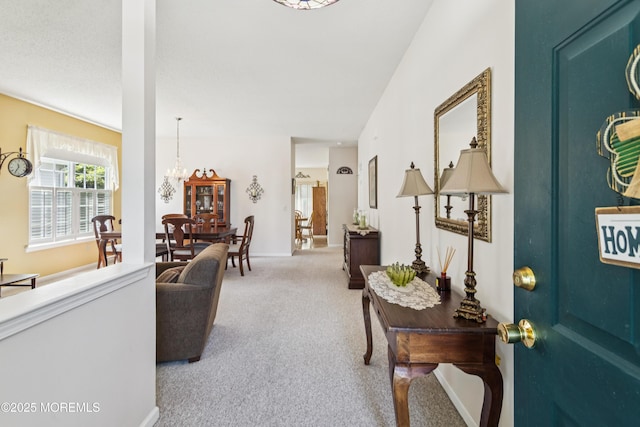 18 Osprey Pl, Barnegat, NJ 08005 - living room with carpet and a chandelier