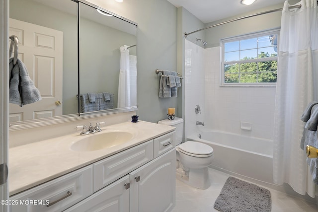 28 Stonehenge Ct, Jackson, NJ 08527 - full bathroom with vanity, shower / bathtub combination with curtain, and tile patterned flooring
