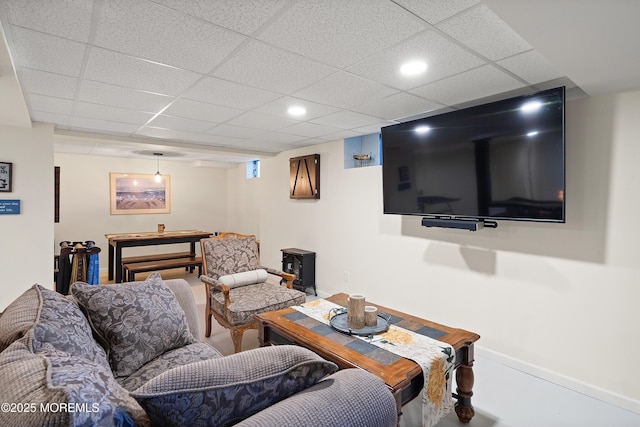 28 Stonehenge Ct, Jackson, NJ 08527 - living room featuring a drop ceiling and recessed lighting