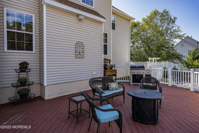 28 Stonehenge Ct, Jackson, NJ 08527 - wooden terrace featuring area for grilling