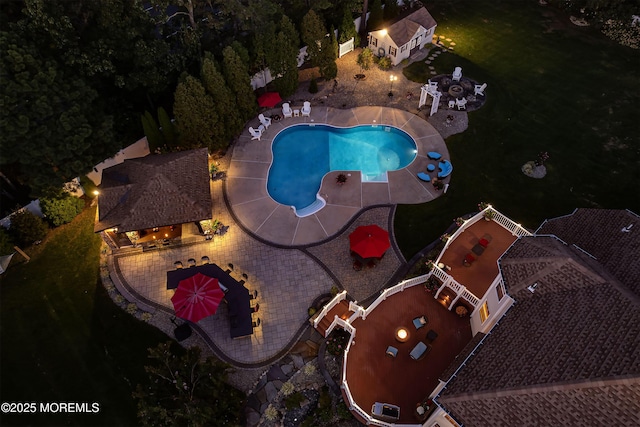 28 Stonehenge Ct, Jackson, NJ 08527 - view from above of property with a pool