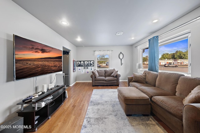 302 Kadlubeck Way, Little Egg Harbor, NJ 08087 - living room with light wood-style flooring and recessed lighting