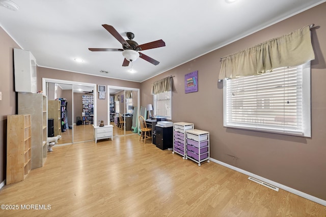 302 Kadlubeck Way, Little Egg Harbor, NJ 08087 - office with ceiling fan and light wood finished floors