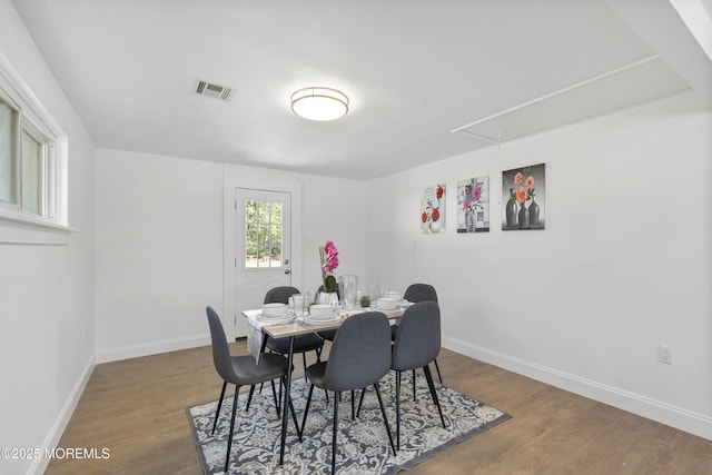 1822 Deerhead Lake Dr, Forked River, NJ 08731 - dining space with attic access and wood finished floors