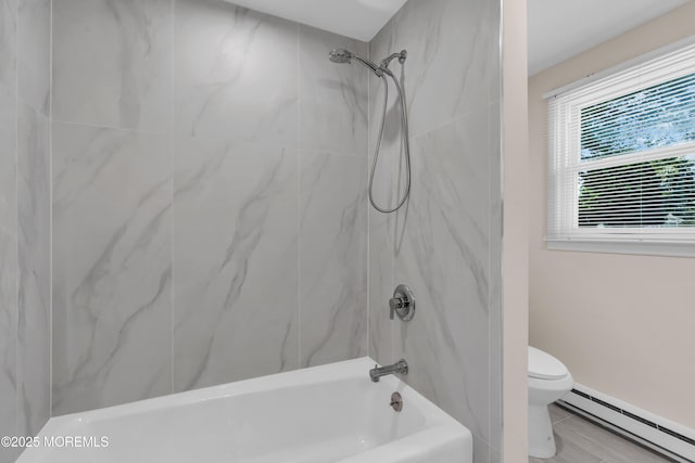 377 Old Nassau Rd Unit 377B, Monroe, NJ 08831 - full bath featuring a baseboard radiator and shower / washtub combination