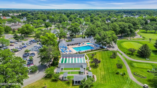377 Old Nassau Rd Unit 377B, Monroe, NJ 08831 - bird's eye view of a pool area and a local golf course