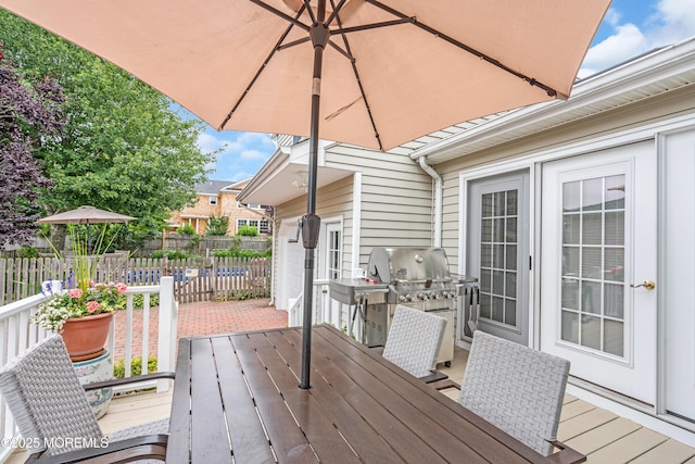 217 Howe St, Point Pleasant, NJ 08742 - deck with outdoor dining space and area for grilling