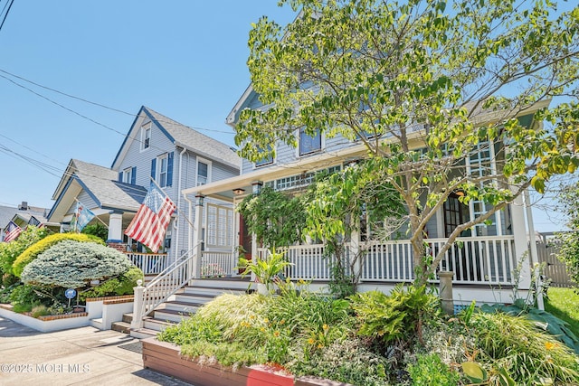 132 Cookman Ave, Ocean Grove, NJ 07756 - view of front of home featuring a porch