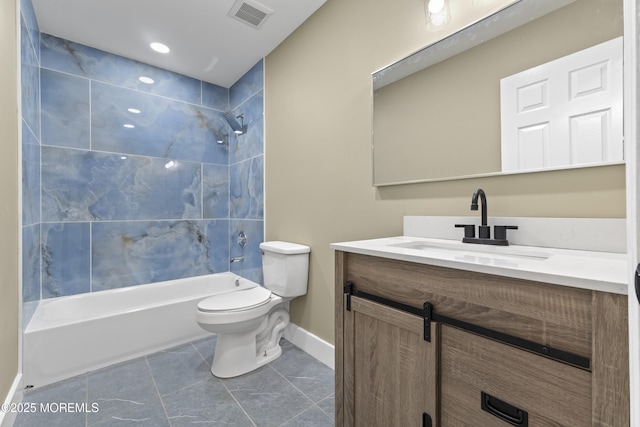 13 Stuart Dr Unit 5, Freehold, NJ 07728 - bathroom featuring vanity, shower / tub combination, and tile patterned flooring