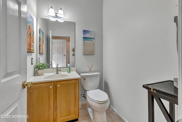 27 Skyline Dr, Hazlet, NJ 07730 - half bathroom featuring tile patterned flooring and vanity