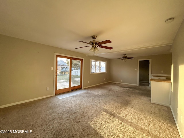 58 W Anchor Dr, Little Egg Harbor, NJ 08087 - empty room featuring light colored carpet, ceiling fan, and a smoke detector