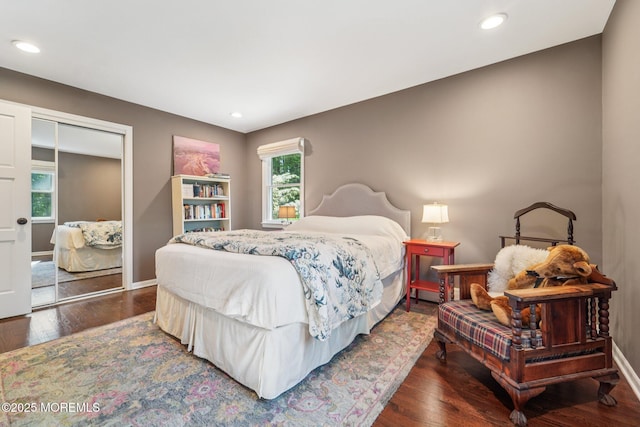 11 Delwood Rd, Chester Twp, NJ 07930 - bedroom featuring wood finished floors, a closet, and recessed lighting