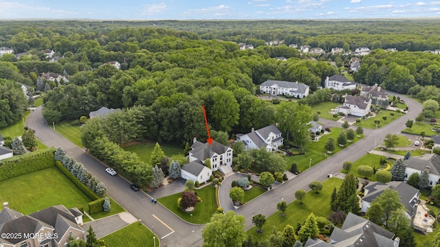 320 Sinclair Ct, Morganville, NJ 07751 - aerial perspective of suburban area with a forest