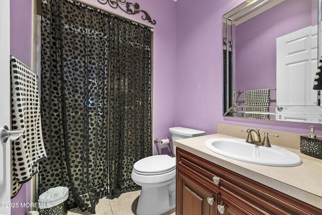 320 Sinclair Ct, Morganville, NJ 07751 - bathroom with tile patterned floors, vanity, and a shower