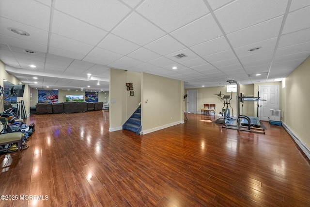 320 Sinclair Ct, Morganville, NJ 07751 - workout area featuring wood finished floors