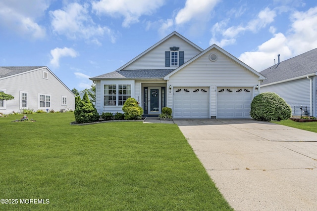 18 Stewart Ct, Jackson, NJ 08527 - traditional-style home featuring a garage, concrete driveway, a front yard, and a shingled roof