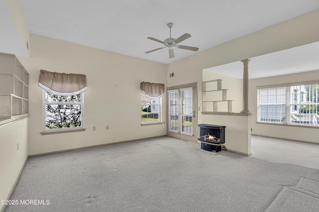 18 Stewart Ct, Jackson, NJ 08527 - unfurnished living room featuring carpet flooring and ceiling fan