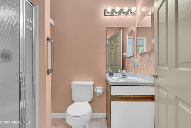 18 Stewart Ct, Jackson, NJ 08527 - full bath featuring vanity, tile patterned floors, and a stall shower