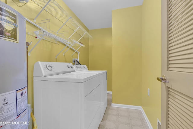 18 Stewart Ct, Jackson, NJ 08527 - laundry area with washer and clothes dryer, gas water heater, and light floors