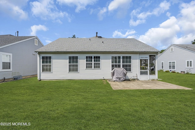 18 Stewart Ct, Jackson, NJ 08527 - back of property featuring a patio area, a yard, and a shingled roof